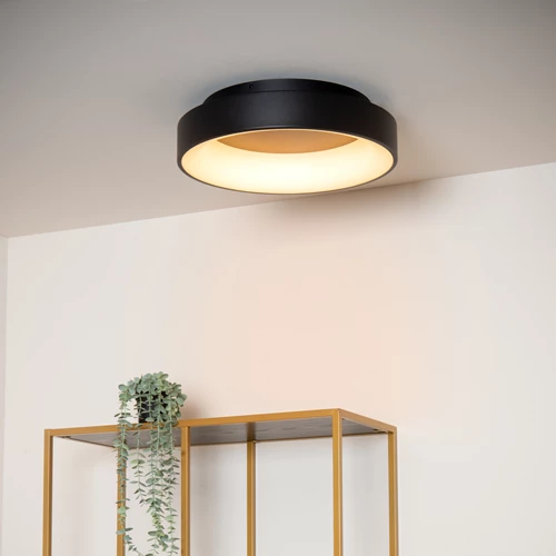 Lucide MIRAGE - Deckenleuchte - Ø 45 cm - LED Dim. - 1x33W 2700K - Schwarz - Atmosphäre 1